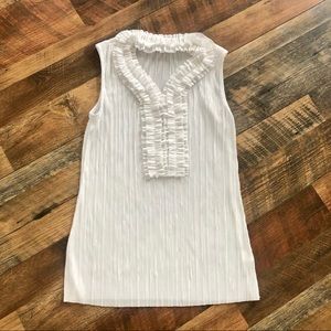 Sleeveless Ruffle White Top - Jennie & Marlins